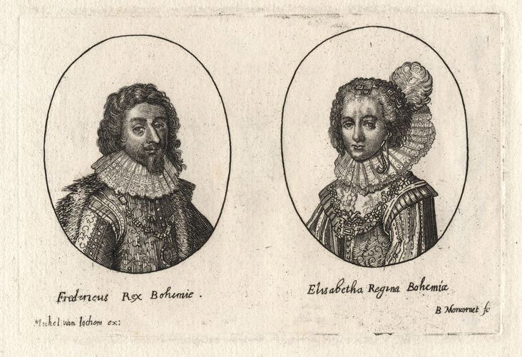 NPG D18169,Frederick V, King of Bohemia; Elizabeth, Queen of Bohemia,by; after Balthasar Moncornet; Unknown artists