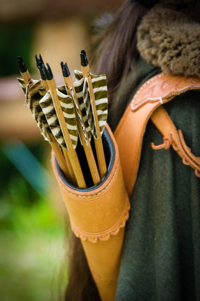Medieval archer with arrows